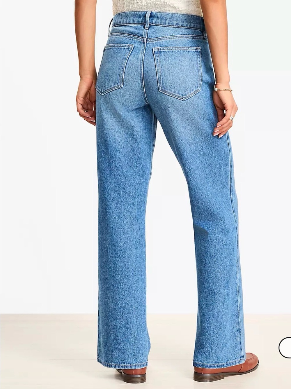 LOFT  Relaxed Straight Jeans Mid Vintage Wash Size 29/8 High Rise - Picture 3 of 11